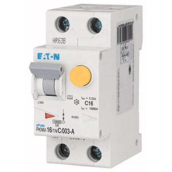 PKNM-16/1N/C/003-A-MW Xpole Interruptor RCCB/MCB 1P+N 16A 10kA 30mA Curva C