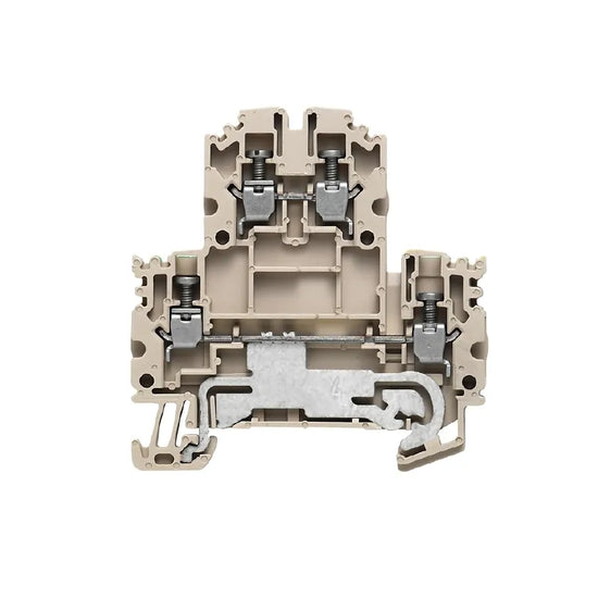 WDK 2.5N DU-PE Clema compacta 2-Pisos (fase+PE) 2.5mm² 26-12AWG 24A 800VCA Beige