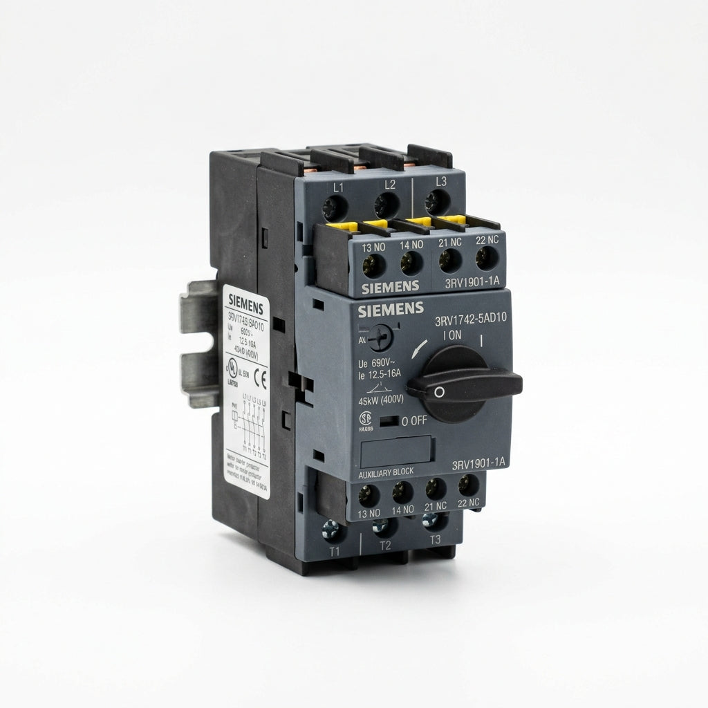 SIEMENS 3RV1742-5AD10+3RV1901-1A DISYUNTOR PROTECTOR DE MOTOR