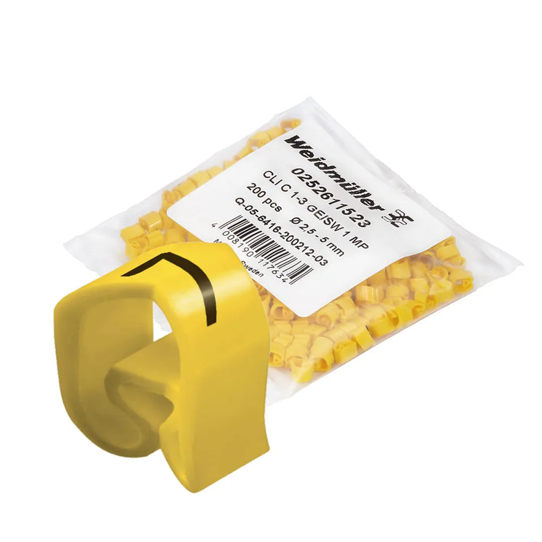 CLI C 1-3 GE/SW 7 MP Señalizador cerrado de cable 16-12AWG -7- Amarillo 200Pz