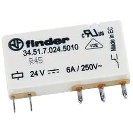 Relevador electromecánico ultra delgado 5 pines 24VCD 1CO 1NA1NC AgNi+Au 6A 250V