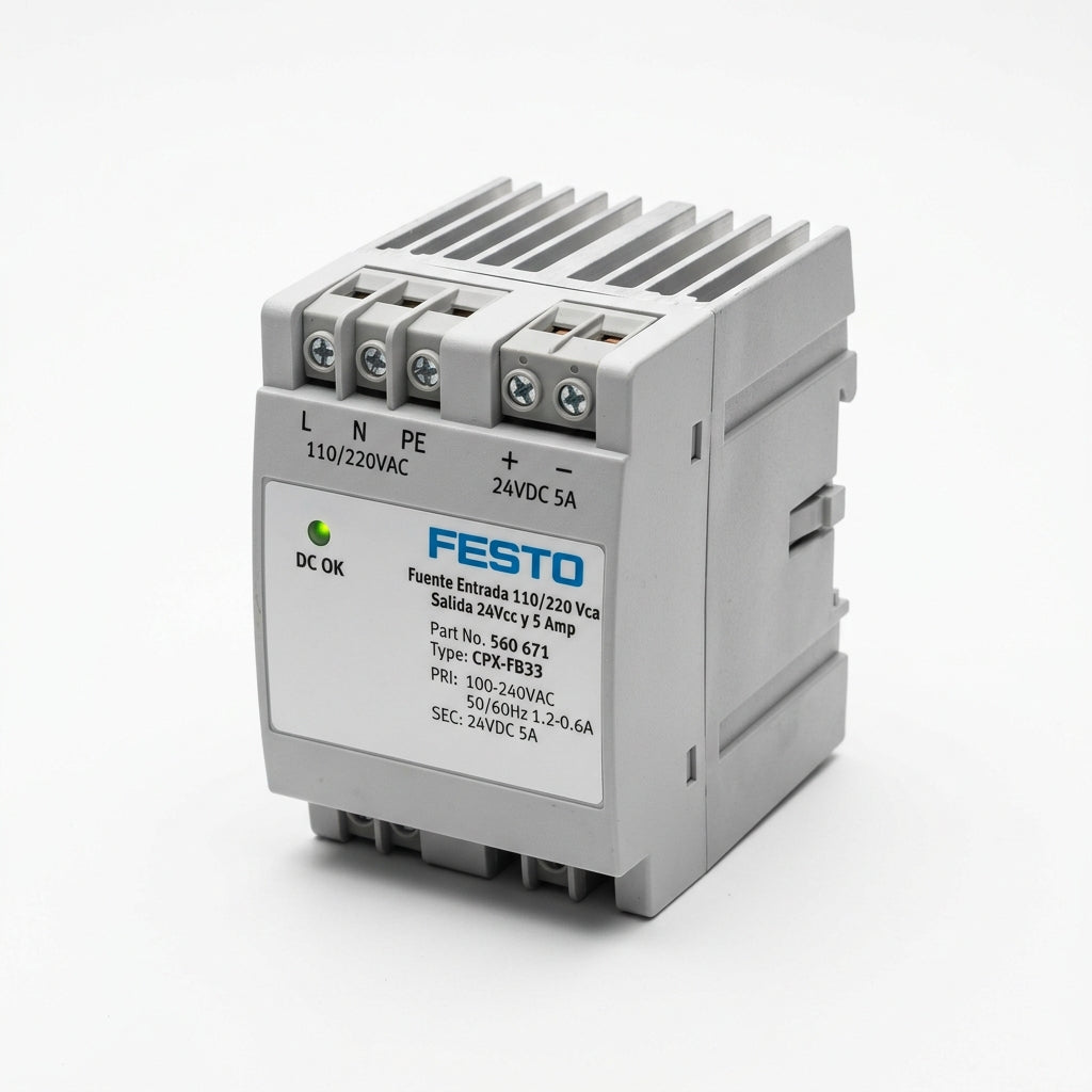FESTO Fuente Entrada110/220 vca salida 24dcv y 5 Amp