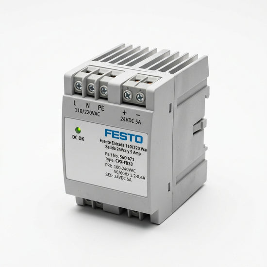 FESTO Fuente Entrada110/220 vca salida 24dcv y 5 Amp