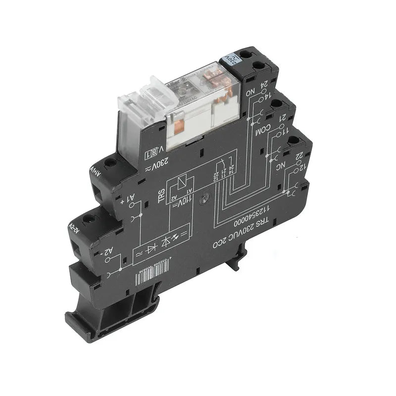 TRS 24-230VUC 2CO Interfaz relé RSS + Base 12.8mm 24-230VUC 2CO 2NA2NC 6A 250V