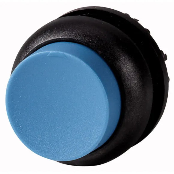 M22S-DH-B RMQ-Titan Botón pulsador Saliente Bisel negro 22mm Momentáneo Azul
