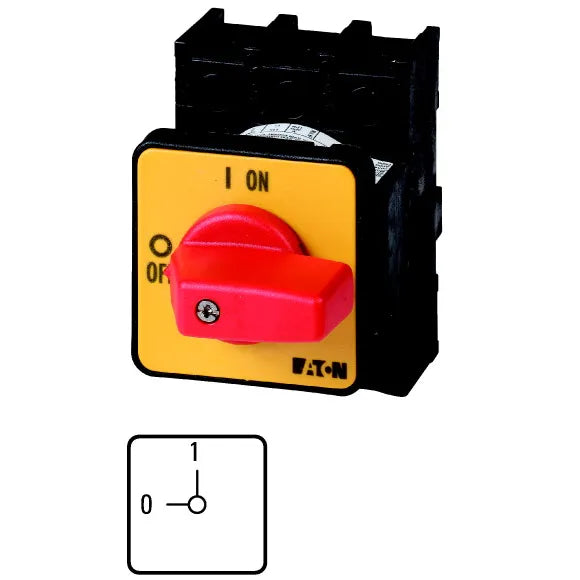 P1-32/E-RT Interruptor CAM ON-OFF paro emergencia M/roja 3P  32A p/empotrar IP65