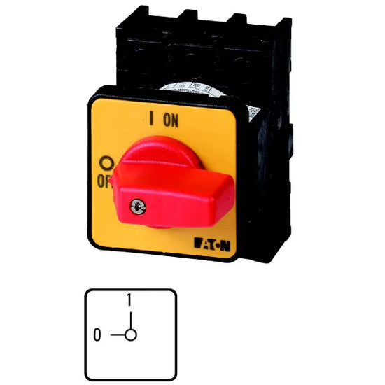 P1-32/E-RT Interruptor CAM ON-OFF paro emergencia M/roja 3P  32A p/empotrar IP65