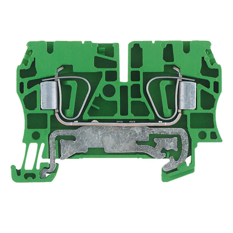 ZPE 4 Clema para tierra 2 conexiones 4mm² 26-10AWG 800VCA Verde-Amarillo
