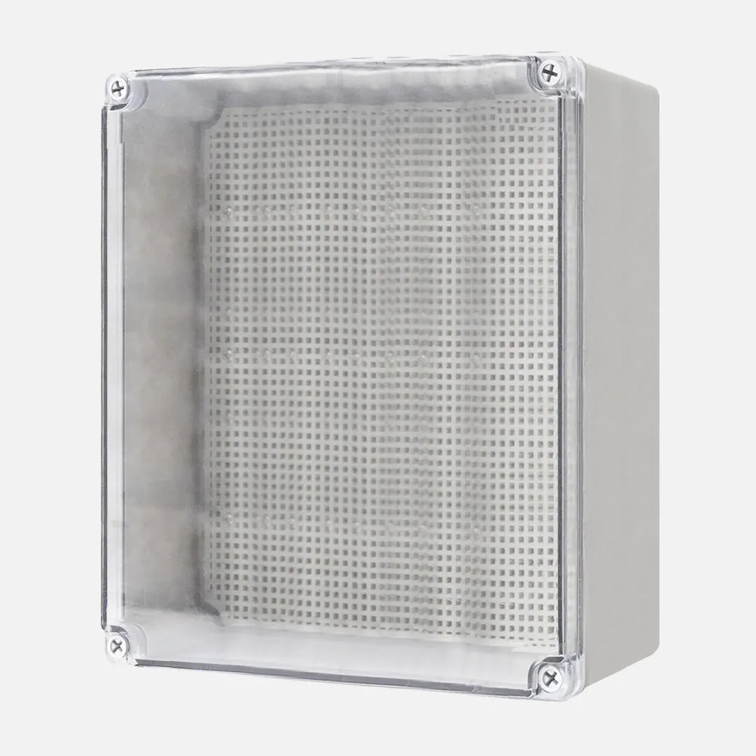 Caja de distribucion sobrep. p. trans. c/plat. 380HX280WX180Dmm Plastic PC IP67