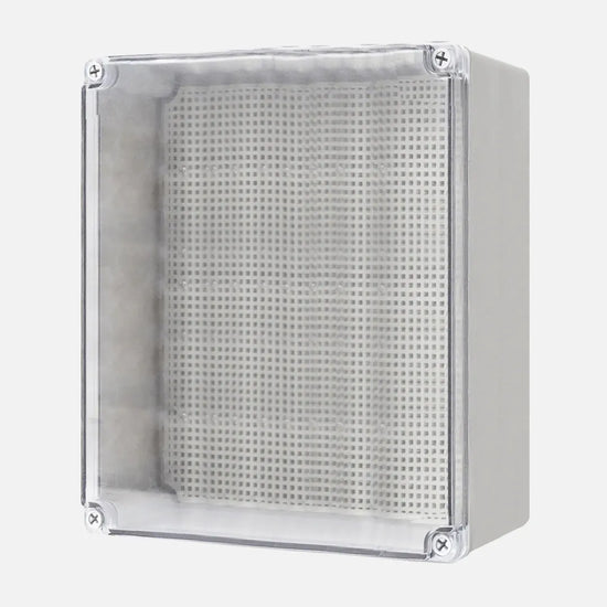 Caja de distribucion sobrep. p. trans. c/plat. 380HX280WX180Dmm Plastic PC IP67
