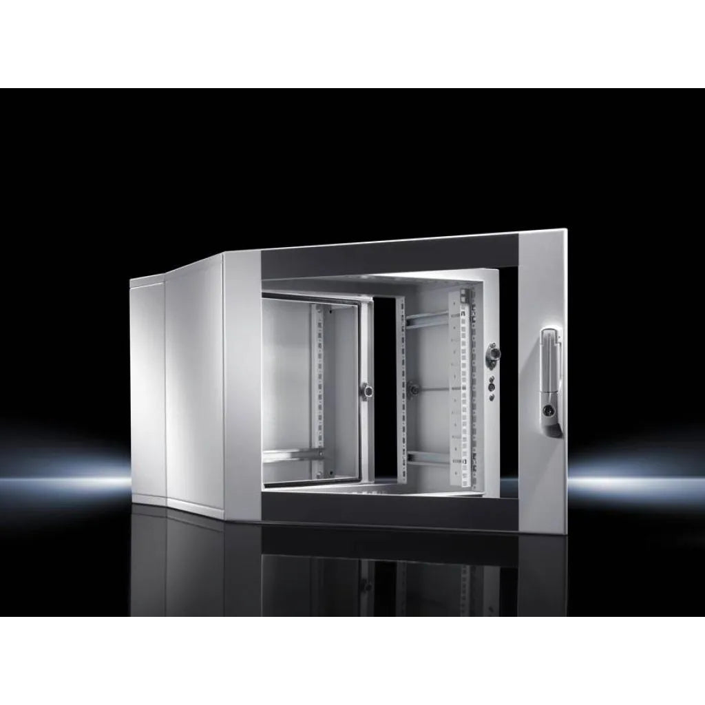 EL Caja mural para TI de chapa de acero 612Hx600Wx473Dmm IP55 RAL7035 12UA
