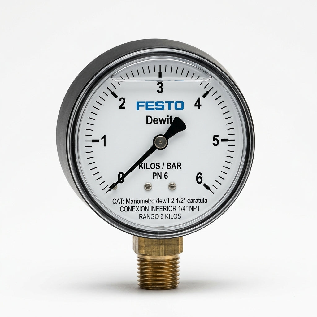 FESTO Manometro dewit 2 1/2" 6 K