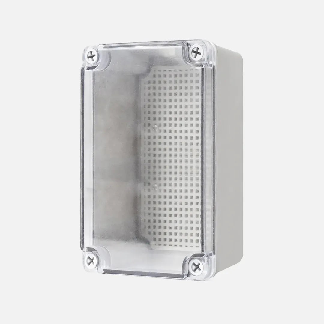 Caja de distribucion sobrep. p. trans. c/plat. 130HX80WX70Dmm Plastic PC IP67