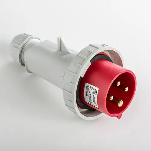 Clavija aérea 16A 3P+T 400VCA 6h Rojo IP66-IP67