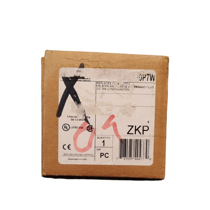Hubbell 420P7W Enchufe de pin y manga