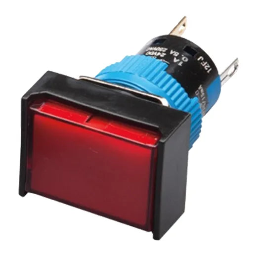 P C/EN IL RECT ROJO24VDC DE 16MM DPDT 3A