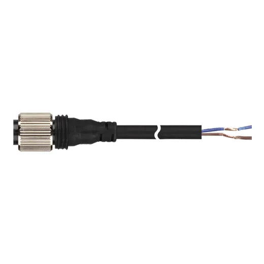 CIA2-2 Cable con conector hembra recto AC M12 4P 2 hilos 2mt IP68