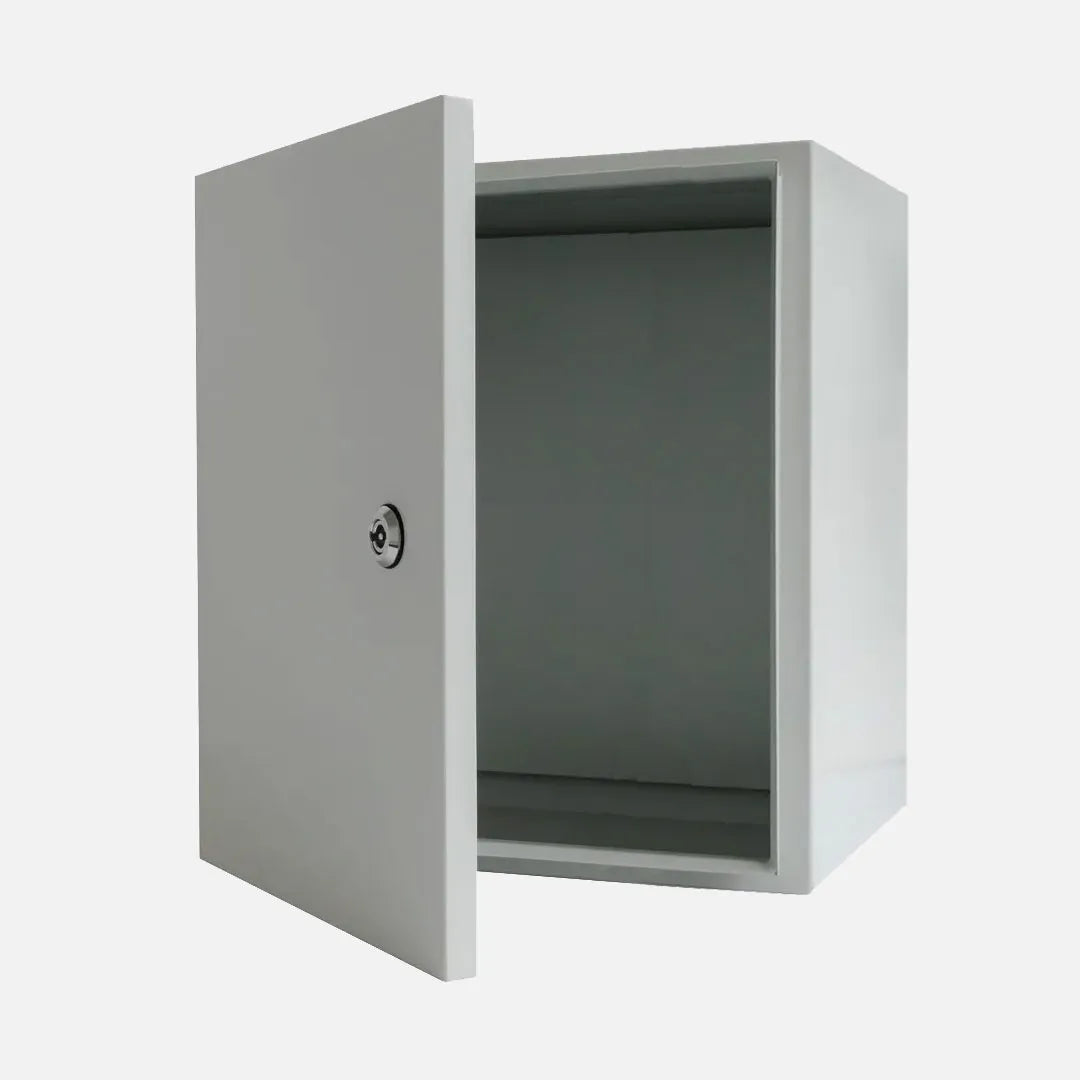 Gabinete mural c/plat. 500Hx500Wx200Dmm Acero carb/galv RAL7035 IP66