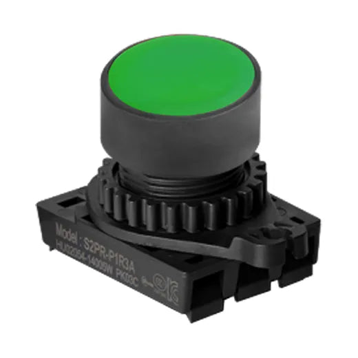 S2PR-P1G Botón pulsador redondo saliente 22mm momentáneo verde