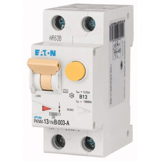 PKNM-13/1N/B/003-A-MW Xpole Interruptor RCCB/MCB 1P+N 13A 10kA 30mA Curva B