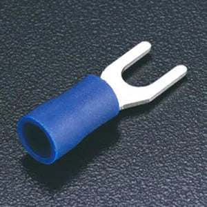 Terminal tipo espada/horquilla aislada 1.5-2.5mm² 16-14AWG M3 1/8″ 100pz Azul