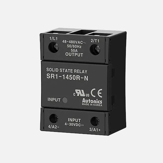 SR1-1450R-N SSR monofásico 50A Input 4-30VCD Output 48-480VCA aleat.