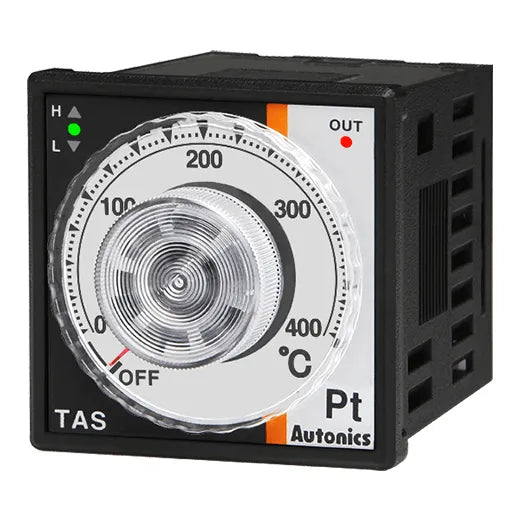 TAM-B4RJ3C Control Temp análogo 72WX72H 0-300°C tipo-J 100-240VCA Relay
