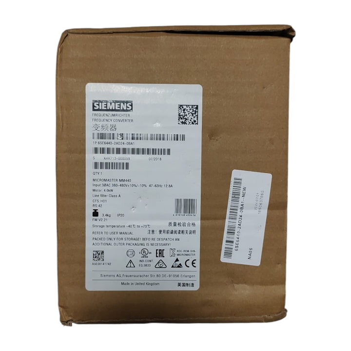 Siemens 6SE6440-2AD24-0BA1 variador de frecuencia