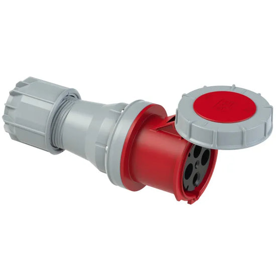 3755 Base aerea 3P+T 6H 125A 400V IP67 Rojo