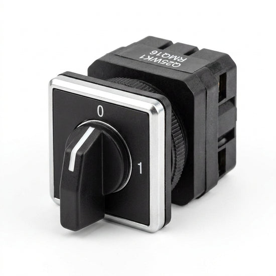 Q25WK1 RMQ16 Selector cuadrado 25X25mm T/Maneta 2 posiciones 16mm Momentáneo