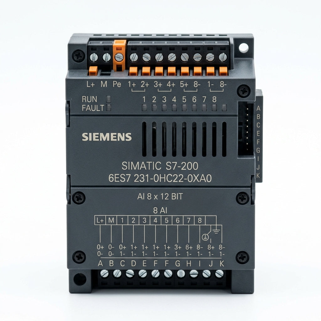 Siemens 6ES7 231-0HC22-0XA0 módulo de entrada analógica.