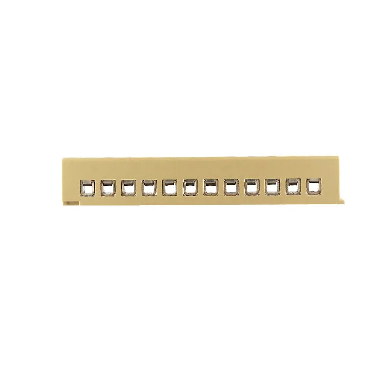 Regletas de conexión atornillada 12 polos 2.5mm² 22-14AWG 24AA 400VCA Ocre