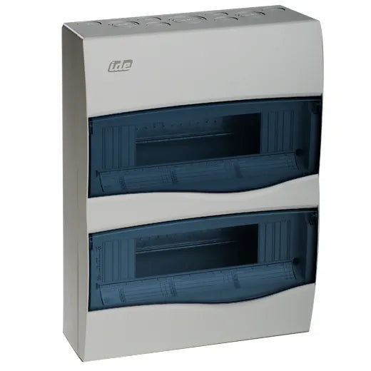 Caja de distribución Sobreponer 24M 353Hx264Wx99Dmm IP40 V/Transparente