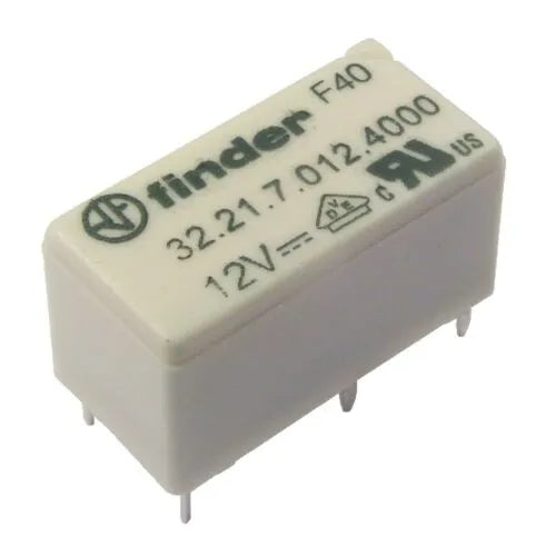 Mini-relevador para circuito impreso 5 pines 12VCD 1CO 1NA1NC AgSnO2 6A 250V
