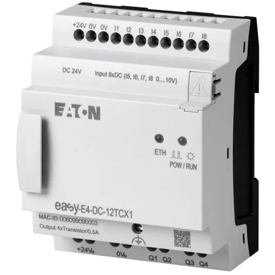 EASY-E4-DC-12TCX1 CPU 8DI (4DI-4AI) 4TO 24VCD SIN DISPLAY C/TECLADO