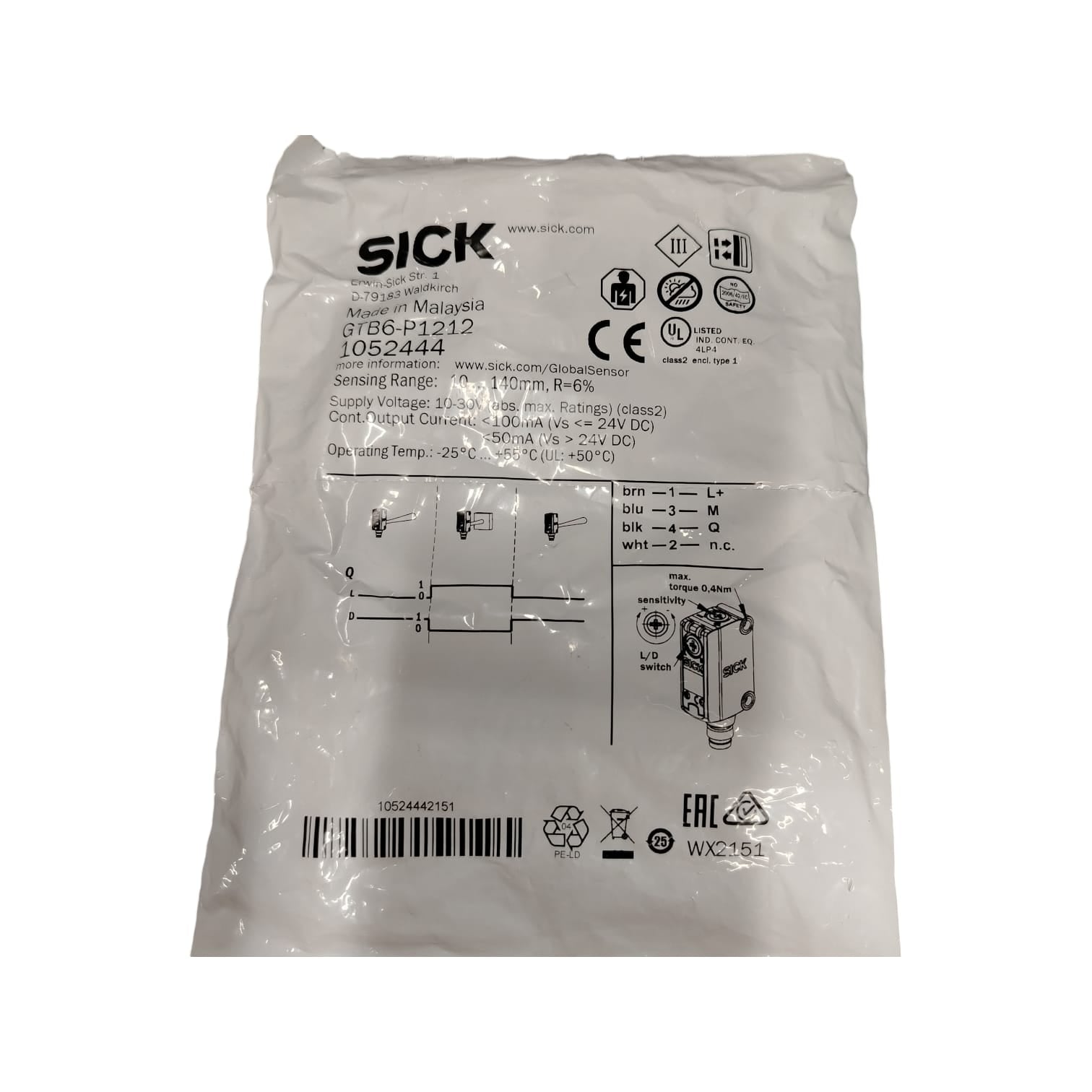 SICK GTB6-P1212 SENSOR FOTOELECTRICO