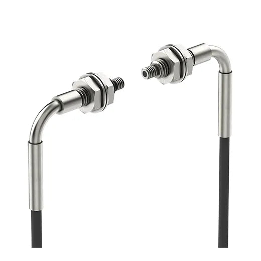 FTL-420-10 Sensor fibra óptica acodada M4 alcance 710mm cable 2m R20