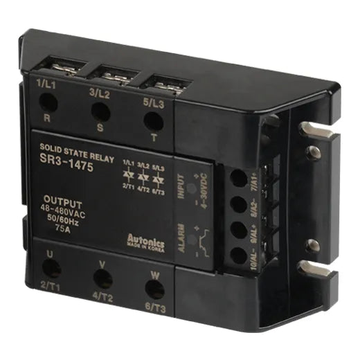 SR3-1475 SSR trifásico 75A Input 4-30VCD Output 48-480VCA cruce por cero