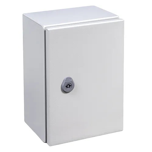 ARGENTA Gabinete mural de chapa de acero 1P 400Hx400Wx200Dmm RAL7035 IP66