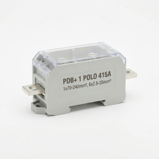 Bloque de distribución PDB+ 1 polo 415A, 1×70-240mm², 6×2.5-35mm²