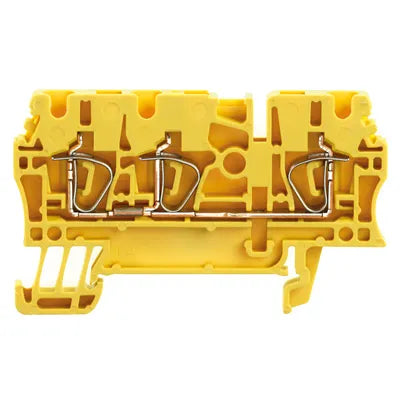 ZDU 2.5/3AN GE Clema de paso 3 conexiones 2.5mm² 26-12AWG 24A 800VCA Amarillo