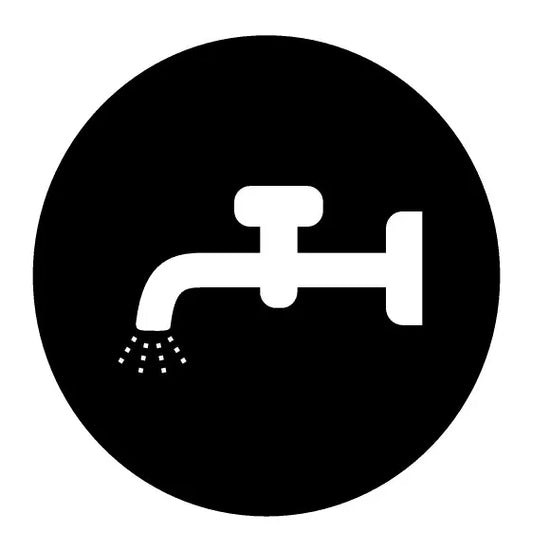 M22-XDP-S-X16 RMQ-Titan Placa para Botón tipo Hongo Negro Símbolo -LIQUID-