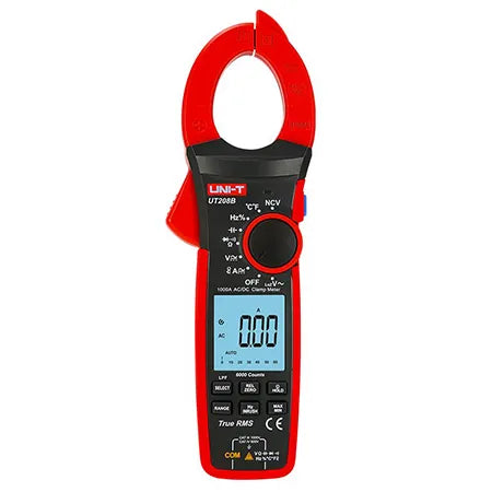 Pinza amperimétrica RMS 1000 A AC/DC, 1000V AC/DC, 60 M?, 60mF, 1000°C