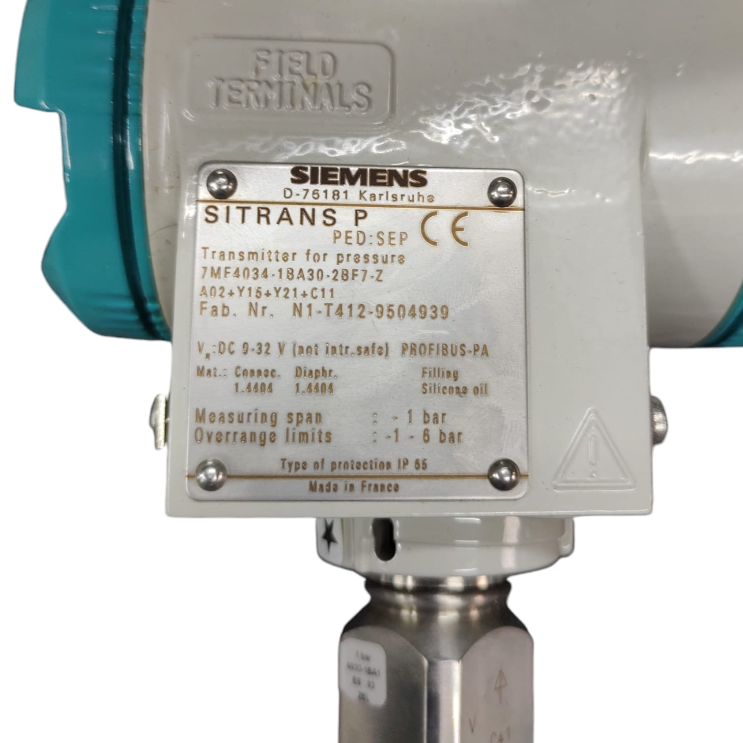Siemens sitrans P 7mf4034-1ba30-2bf7-z transmisor de presión
