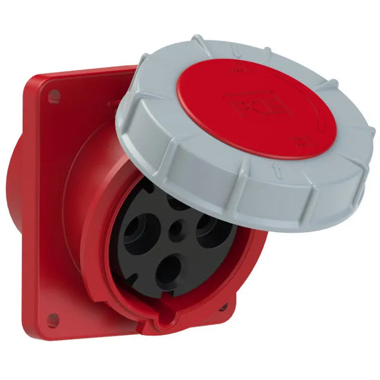 3855 Base empotrar 3P+T 6H 125A 400V IP67 Rojo