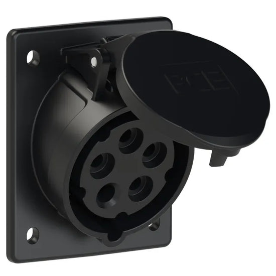5303 Base empotrar 3P+N+T 7H 16A 500V IP44 Negro