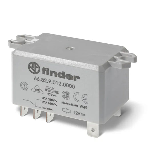 Relevador de potencia con aletas 8 pines 24VCA 2CO 2NA2NC AgSnO2 30A 250V
