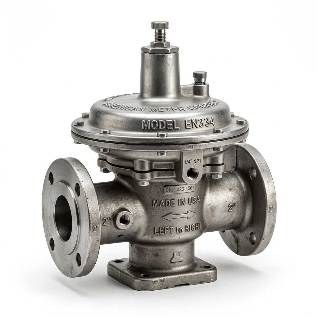 AMERICAN METER COMPANY EN334 Regulador de presión de gas