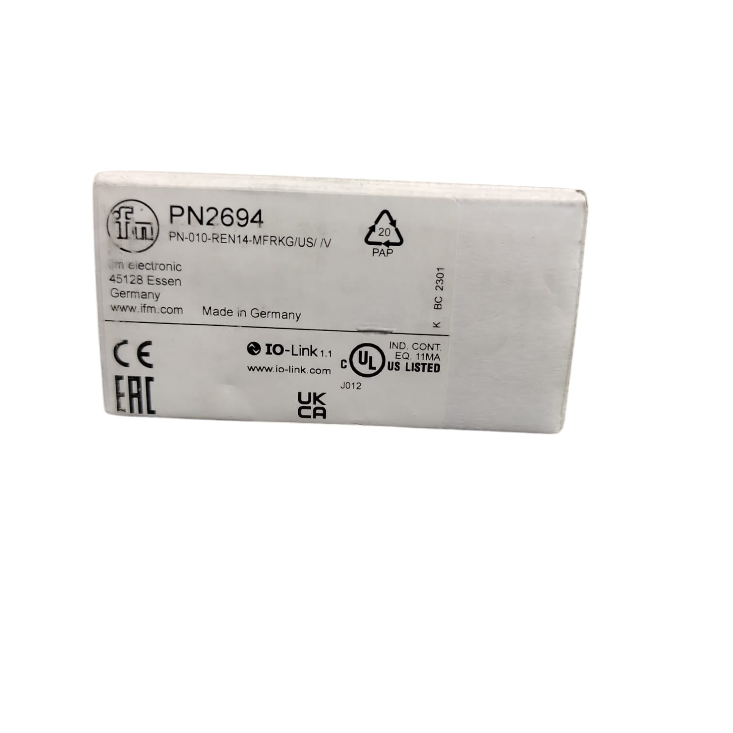 IFM	PN2694 SENSOR DE PRESION CON PANTALLA