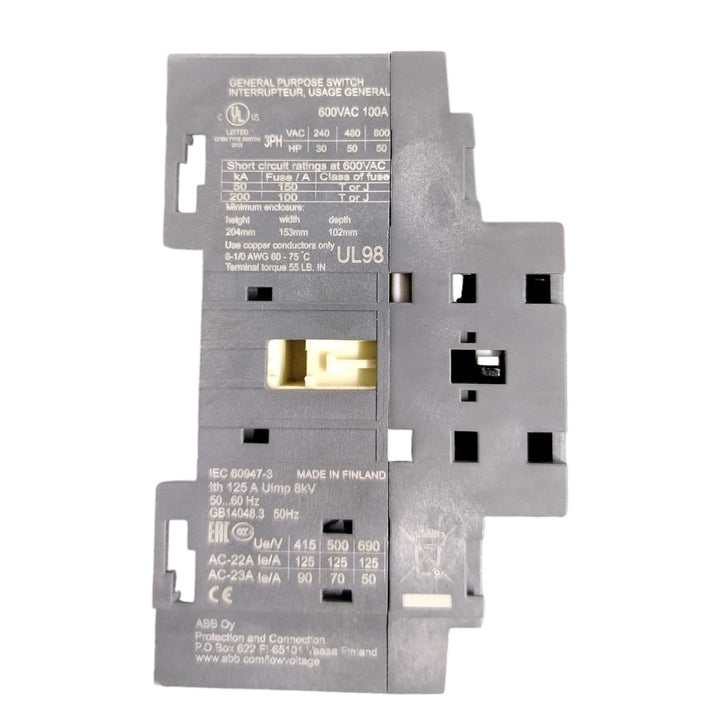 ABB Ot125f3 1s200b11907600444 Interruptor trifásico